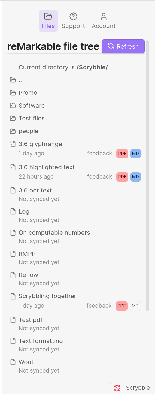 Browse and sync your reMarkable files from within Obsidian